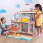 Casuta Distractiva de la Plaje - Fun Beach House cu Roata Ferris Wheel Dollhouse - Casa din lemn pentru papusi de la KidKraft
